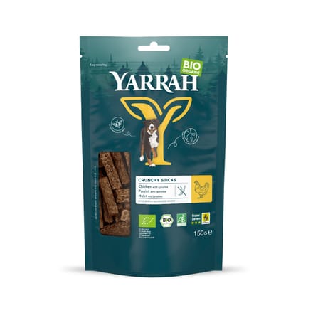 150g Yarrah Bio oven-gedroogde Crunchy Sticks hondensnacks