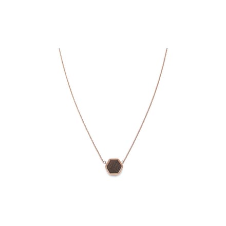 Kerbholz Damen-Kette Edelstahl, Holz One Size Roségold 32021745