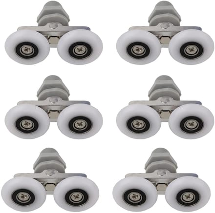 Dailygoods - 6 Rollen Douchecabine Wielen voor Schuifdeuren, 23 mm