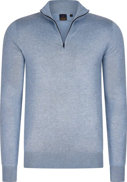Mario Russo Mario Russo Half Zip Sweater light blue M