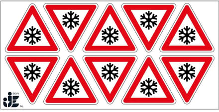 Sneeuw sticker - J36 | 5 cm - 10 stuks per vel