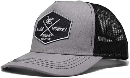 Surf Monkey - Trucker Cap - 5 Panel - One Size - Snapback - Zwartgrijs