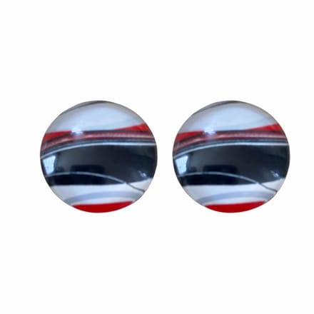 Clip Oorbellen-Alta - 2 cm zwart rood