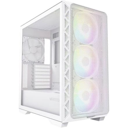 MONTECH AIR 903 MAX Midi-tower PC-behuizing Wit 4 voorgeïnstalleerde LED-ventilators