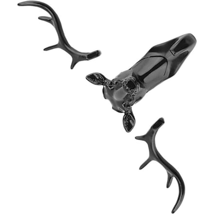 Dieren Hertenkop Haak Hanger Rek Houder Wandmontage voor Huis Kamer Decor(Zwart) zwart