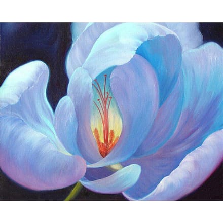 Peinture diamant 5d à faire soi-même, paysage de fleurs, perceuse complète, strass, Kits de points de croix, broderie faite à la main 20X30CM gray