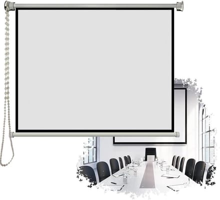 Projectiescherm - Filmscherm HD - Thuisbioscoop Maken - Handmatig Neerklapbaar - 50 inch - Wit