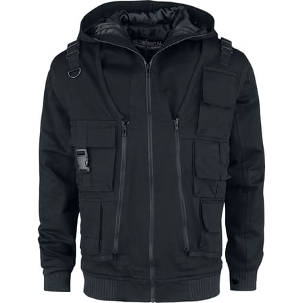 Chemical Black - Gothic Winterjas - Taj Jacket - L - voor Mannen - zwart