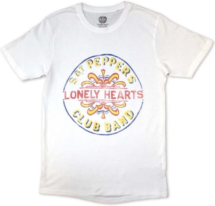 The Beatles - Painted Pepper Heren T-shirt - M - Wit