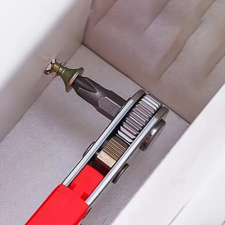 Mini haakse schroevendraaier - ratel - magnetische schroevendraaier