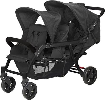 Familidoo Kinderwagen 3 Plaatsen Lidoo H3E + Ergondrive Full Black