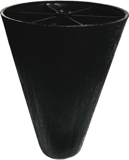 FLE - Meubelpoot zwart conisch 10 bij 10 cm en hoogte 13 cm van kunststof