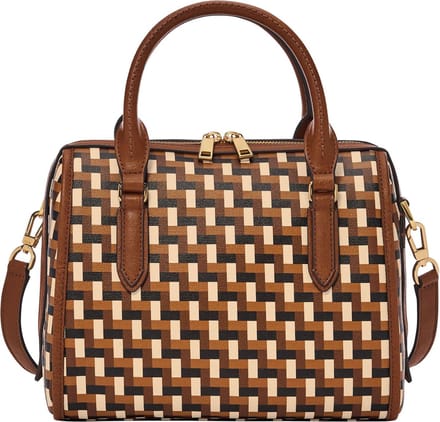 FOSSIL Schoudertas Handtas Williamson Satchel Multi Brown Veelkleurig