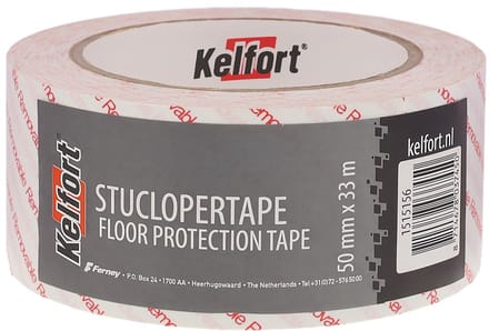 Kelfort stucloper tape schoonverwijderbaar 50mm x 33 meter