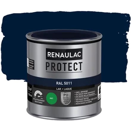 Renaulac Lak Protect - Mat - Staalblauw Ral 5011 - 250ml