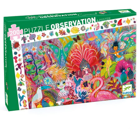 DJECO observatie puzzel Carnaval 6 jr+/ 200 stks