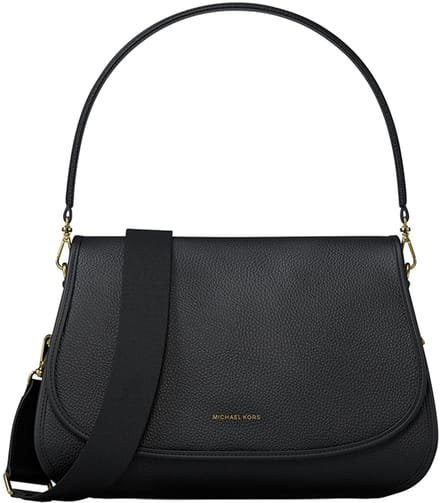 Michael Kors Holmes Medium Schoudertas Dames - Leer - Zwart