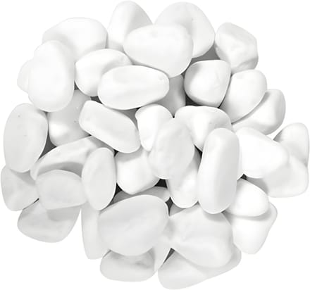 Concorde Decoratie steentjes - wit - 350 gram - 5 / 10 mm - kiezelstenen - hobby stenen