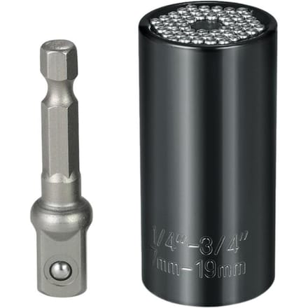 Jeu de douilles et adaptateurs pour perceuse électrique, clé métrique universelle multifonctionnelle de 7 à 19 mm noir