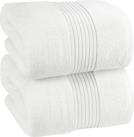 JGS ® badhanddoek, 700 g/m², katoen, extra groot, 89 x 178 cm, zacht, grijs (wit)