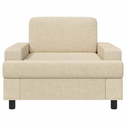 vidaXL - Fauteuil - Crèmekleurig - Stof