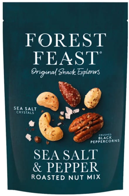Forest Feast Sea Salt & Pepper geroosterde notenmix, 120 g