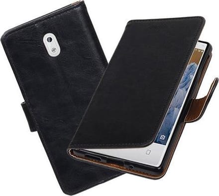 BestCases.nl Nokia 3 Pull-Up booktype hoesje Zwart