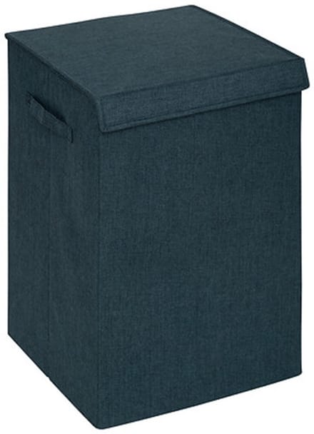 5Five Eureka sorteer wasmand - 74 liter - smaragd groen - 37 x 37 x 60 cm - MDF/Polyester stof - met afsluitklep
