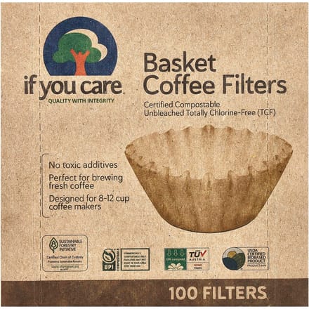 Mand Koffiefilters, 100 Filters beige