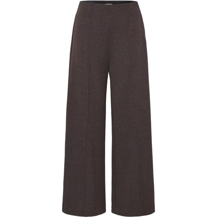 Zip Fastening Polyester Viscose Trousers Wo - Brown