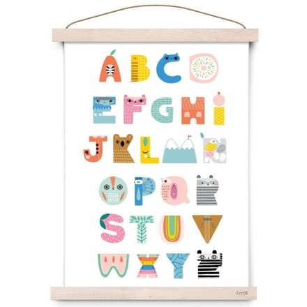 Petit Monkey alfabet poster Suzy's ABC 29,7 x 42 cm