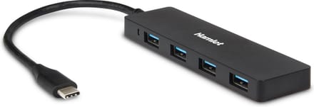 Hamlet XHUB4031TC interface hub USB 3.2 Gen 2 (3.1 Gen 2) Type-C 5000 Mbit/s Zwart