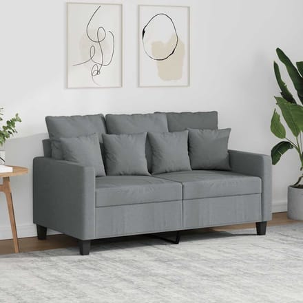 Vidaxl Bank 2-zits, Lichtgrijs, 120 Cm, Bekleed met Stof