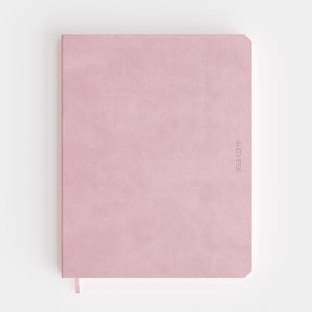De Kempen - Agenda 2026 - Weekly Notes - Vlakliggend - Marmeren Schutblad - Large 17.1 x 22 cm - Brut/Roze