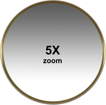 Make-up Zuignap spiegel mat Goud Ø15cm 5X Vergroting