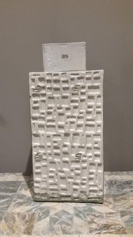 Fles - DomeDeco - Grijs - 36 cm