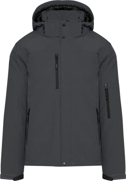 Kariban Gewatteerde softshell herenparka met capuchon K650 - Titanium - M