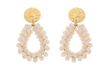 Oorbellen Ivette - Naturel - Crystal Beads - Kralen - Trending