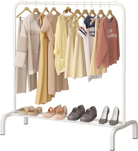 CLVP® Kledingrek Metaal - Kledinghangers - Dressboy - Wit