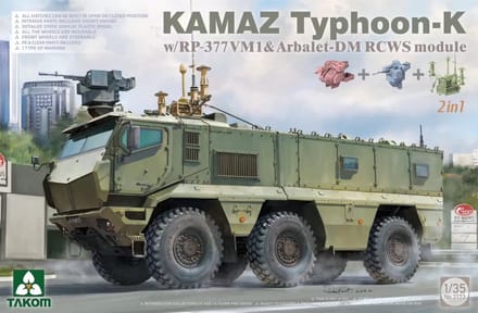Takom Modelbouwpakket Militaire voertuigen - 2173 KAMAZ Typhoon-K w/RP-377VM1 - Arbalet-DM RCWS module Plastic - 1:35 - Modelbouw