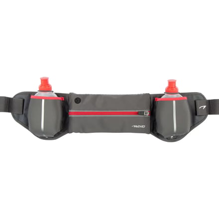 Avento Hardloopriem met 2 Drinkflessen - Addy - Grijs/Fluorroze