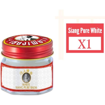 Siang Pure White Baume 12g pour migraines et douleurs musculaires red
