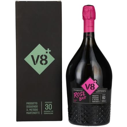 V8+ LELE Prosecco Rosé Brut Millesimato DOC 2022 11% Vol. 1,5l in geschenkverpakking