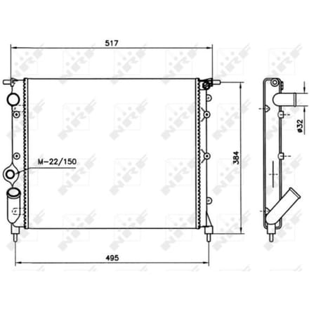 Radiator, motorkoeling NRF 58786