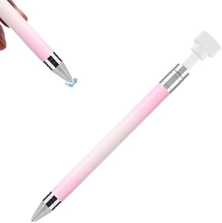 Strass Picker Pen - Edelstenen Applicator Boor - Manicure DIY - Navulbaar Wax Ontwerp - 15 cm - Wit
