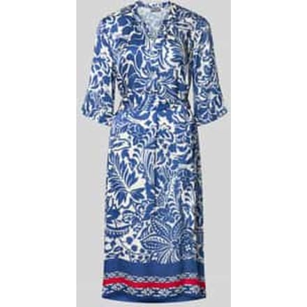 Tuniekjurk van viscose met strikceintuur