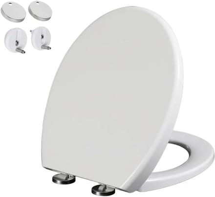 Toiletbril - WC zitting - Badkamer vernieuwen - Softclose & snelsluiting - Universele pasvorm - Wit