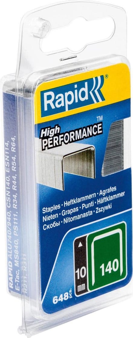 Rapid Staples140/10 Galv 0.65M Blister