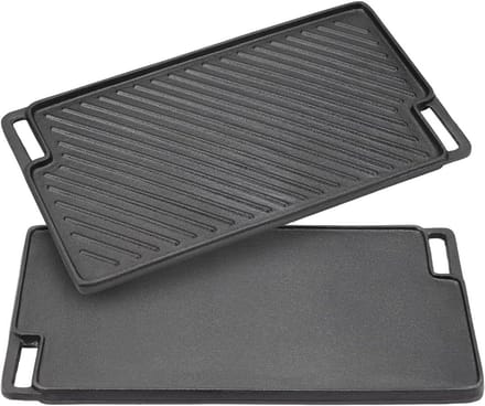 CLGP® Grillplaat Inductie - Bakplaat - Gietijzer - Zwart