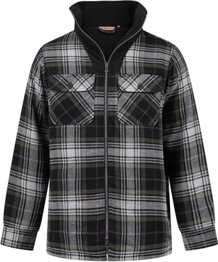 Life-Line Peter Gevoerd Flanel Fleece Vest Olive Check 4XL
